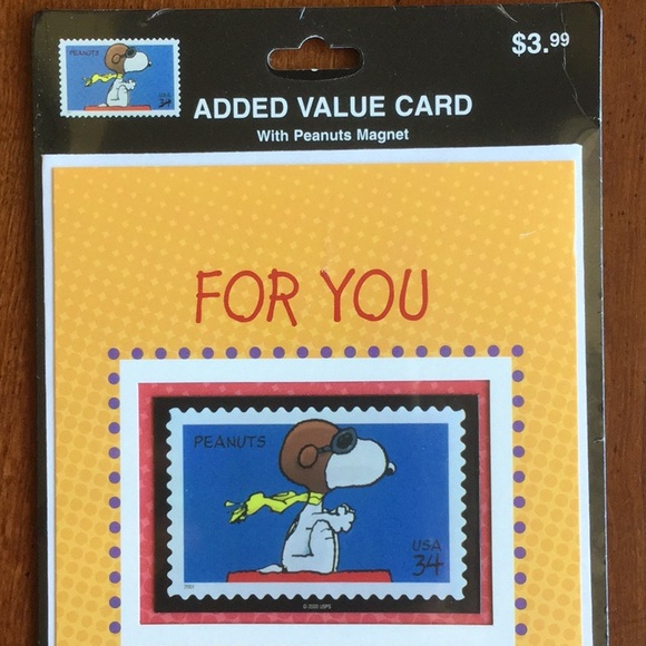 Snoopy WWI flying ace card with magnet + Linus patch - Picture 3 of 7